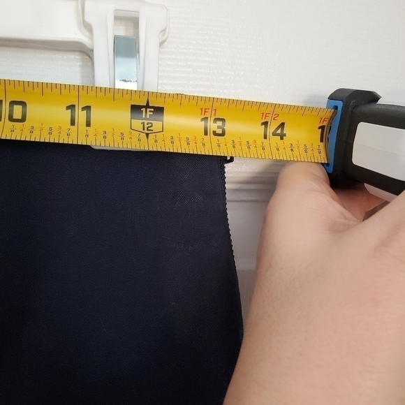 EVERLANE Skinny Navy Stretch Trousers with Side Zipper - Picture 10 of 12